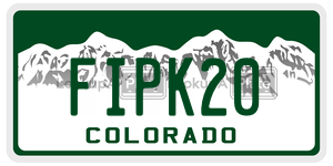 FIPK20  license plate in CO