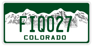 FIQ027  license plate in CO