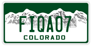 FIQA07  license plate in CO
