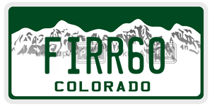 FIR-R60  license plate in CO
