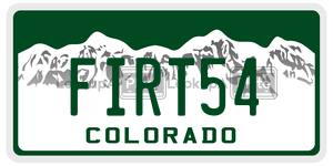FIRT54  license plate in CO