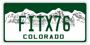 FITX76  license plate in CO