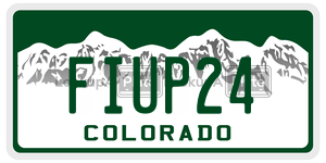 FIUP24  license plate in CO