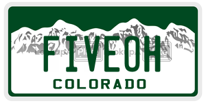 FIVEOH  license plate in CO