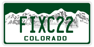 FIXC22  license plate in CO
