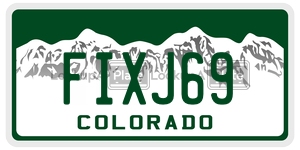 FIXJ69  license plate in CO