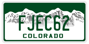 FJEC62  license plate in CO