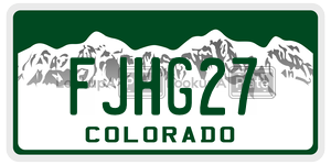 FJHG27  license plate in CO