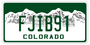 FJIB91  license plate in CO