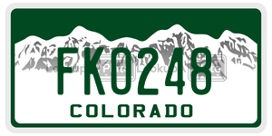 FKO248  license plate in CO