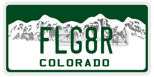 FLG8R  license plate in CO