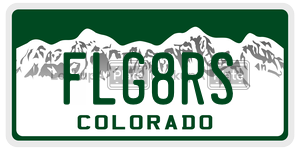 FLG8RS  license plate in CO