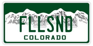 FLLSND  license plate in CO