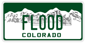 FLOOD  license plate in CO