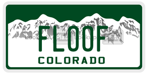 FLOOF  license plate in CO
