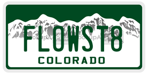 FLOWST8  license plate in CO
