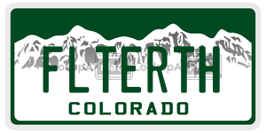 FLTERTH  license plate in CO