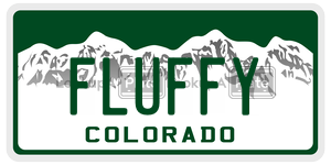 FLUFFY  license plate in CO