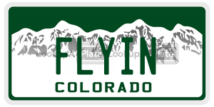 FLYIN  license plate in CO