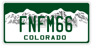 FNFM66  license plate in CO