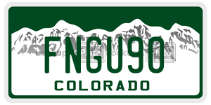 FNGU90  license plate in CO
