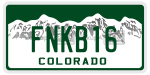 FNKB16  license plate in CO