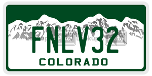 FNLV32  license plate in CO