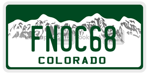 FNOC68  license plate in CO