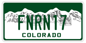 FNRN17  license plate in CO