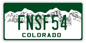 FNSF54  license plate in CO