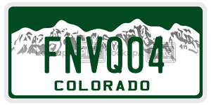 FNVQ04  license plate in CO