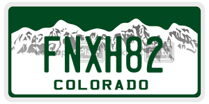 FNXH82  license plate in CO