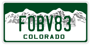 FOBV83  license plate in CO