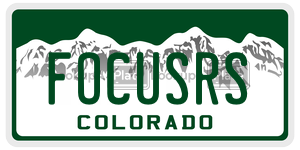 FOCUSRS  license plate in CO