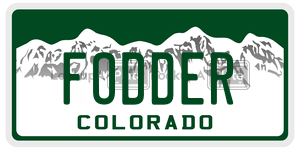 FODDER  license plate in CO