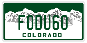 FODU60  license plate in CO