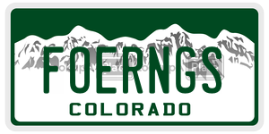 FOERNGS  license plate in CO