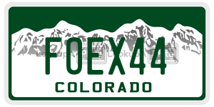 FOEX44  license plate in CO