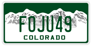 FOJU49  license plate in CO