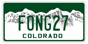 FONG27  license plate in CO