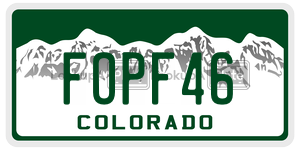 FOPF46  license plate in CO