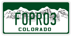 FOPR03  license plate in CO