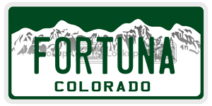FORTUNA license plate in Colorado