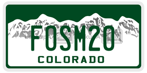 FOSM20  license plate in CO