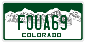 FOUA69  license plate in CO