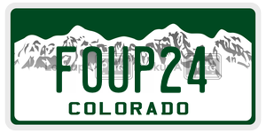FOUP24  license plate in CO
