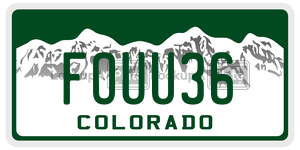 FOUU36  license plate in CO