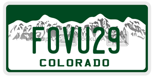 FOVU29  license plate in CO