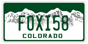 FOXI58  license plate in CO