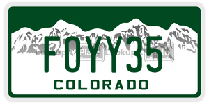 FOYY35  license plate in CO